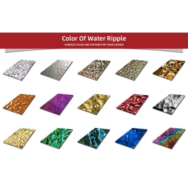 Custom Cutting Size Water Ripple Effect Stainless Steel Circular Ceiling Panels Decoration