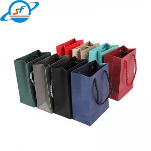 China New Custom Print Logo Gift High Quality Paper Bags Luxury Paper Shopping Bag With Ribbon Handle wholesale