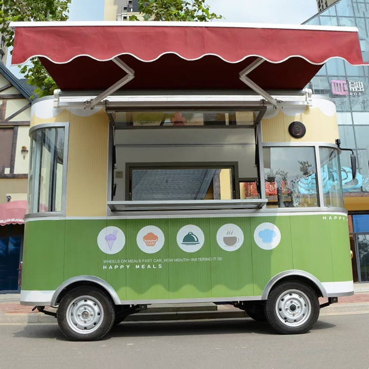 Customerized Electric Mobile Street Fast Food Snack Catering Van Truck Trailer Kiosk