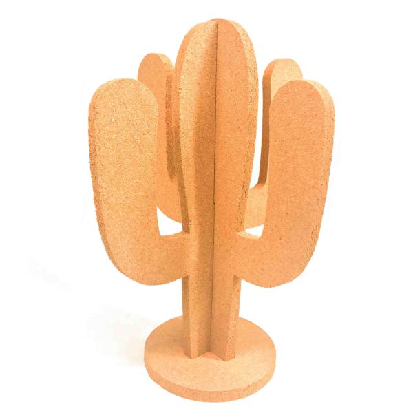 Quality H22cm Diy Personalised Cork Notice Board Pin Handicrafts Cactus Shape for sale