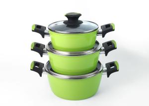 20cm Customized Logo Pressed Aluminum LFGB Ceramic Pot Set
