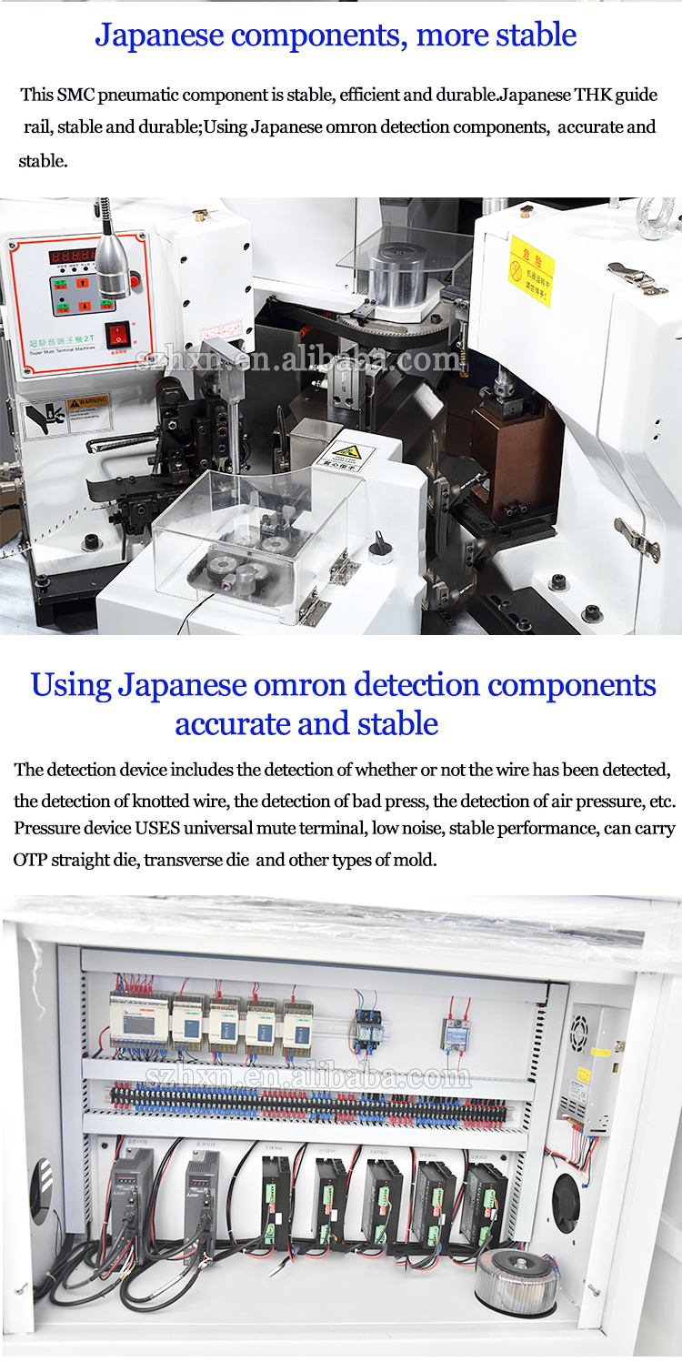 High Productivity Multifunctional Double Head Terminal Machine for Automatic Operation