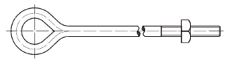 Oval Eye Anchor Rod Bolt Drawing
