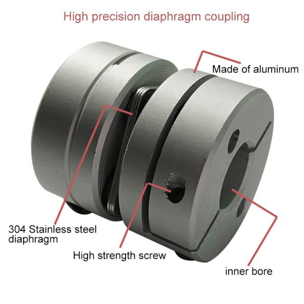 Zero Backlash Single Diaphragm Shaft Coupling High Torque CNC Motor Drive Aluminum Flexible Coupling