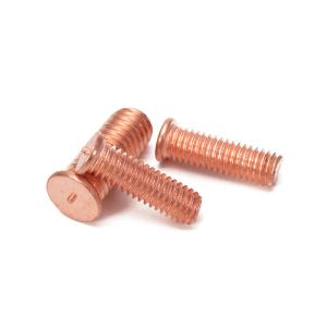 China Brass Steel Outlet Copper Plating Seed Welding Screws PT-M3-5 Flat Head Seed Screw Spot Planting Welding Screws Customizable wholesale