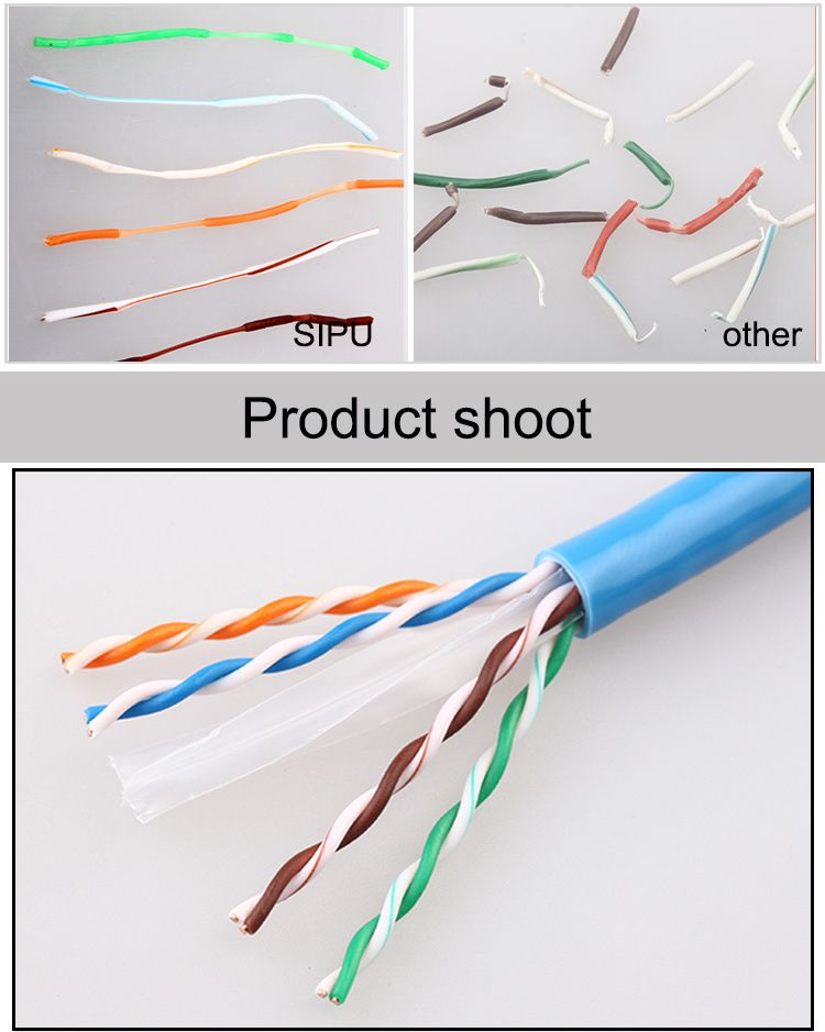4Pair UTP 305M SFTP Cat6e Ethernet Cable Outdoor for Communication