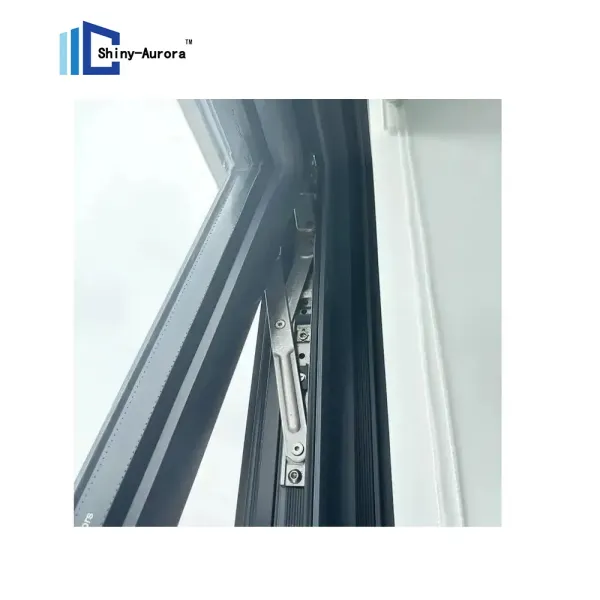 Residential House Waterproof Energy Saving Double Tempered Glass Aluminium Awning Windows