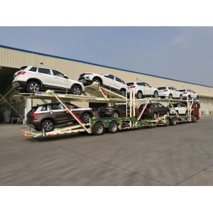 Manual Operating Car Carrier Trailer With Hydraulic Lifting Double - Deck