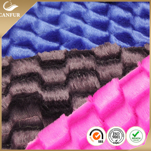100% Polyester Knitted PV Plush Fabric with Yarn Count as Per Your Request