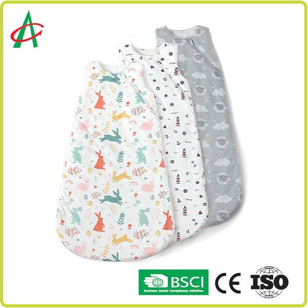 Quality CE Quilted Sleeveless Infant Sleeping Bag With Zipper for sale