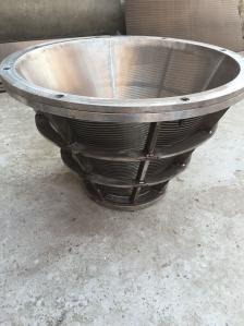 China Triangle Wedge Wire and 2*4mm Profile Wire Centrifuge Basket for 1500 Dimension L*W*H wholesale