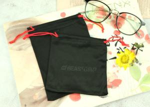Embossing Printing Microfiber Eyeglass Drawstring Bags Washable Reusable