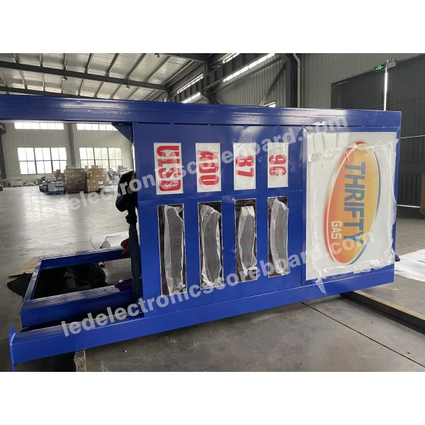 Red Color LED Fuel Price Sign With Completely Frame Stand And LOGO