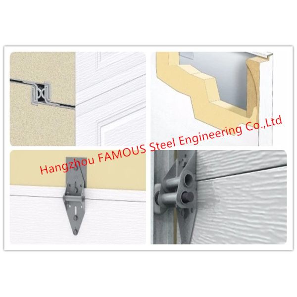 Polyurethane Core Overhead Steel Door Fully Automatic Wind Resistant Industrial Garage Door