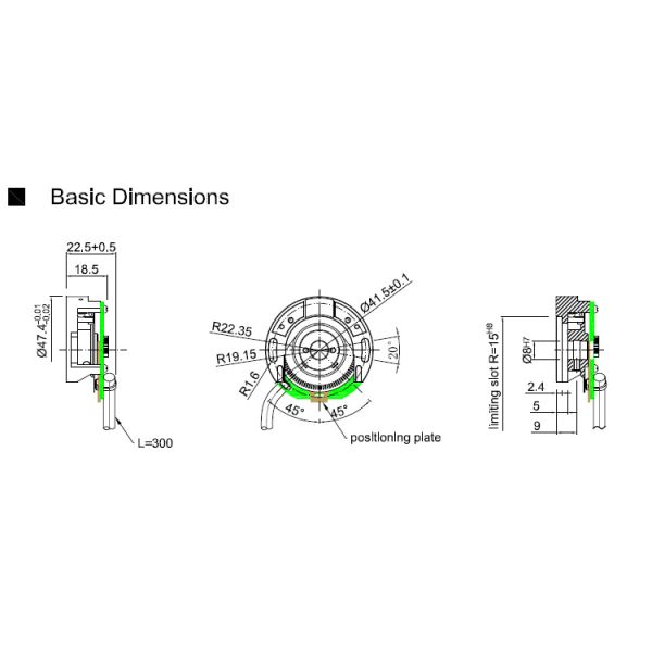 Incremental Type Rotary Encoder Module External Dimension 48mm 1024 Pules For Motor