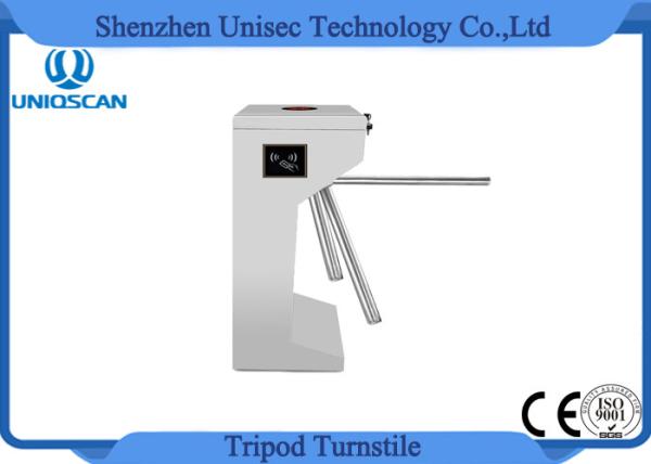 Quality Security Tripod Access Control Turnstile Gate 24V With Fingerprint / ID Card System for sale