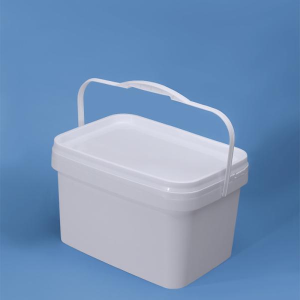 Quality 5L Rectangular Plastic Bucket With Sturdy Handles Leak-Proof for sale