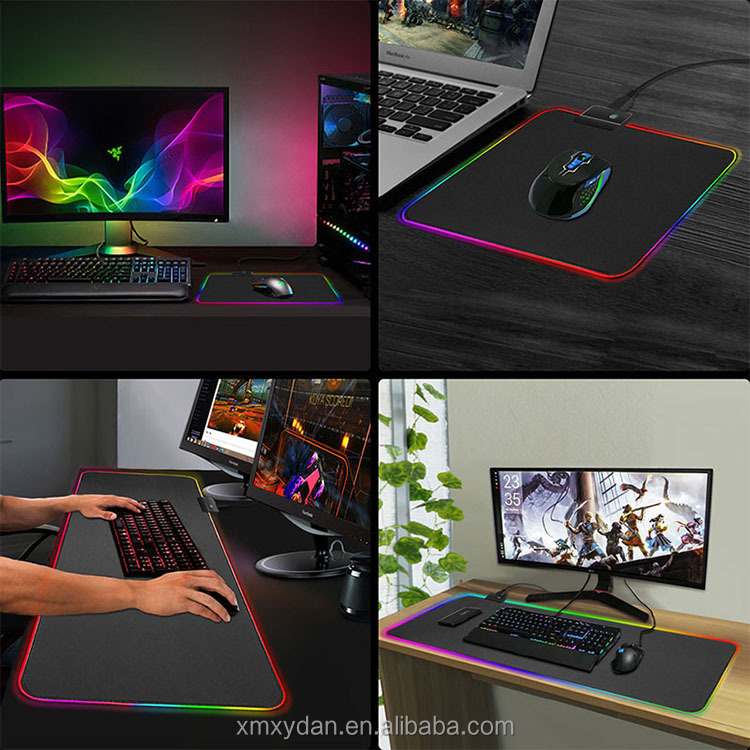 Comfortable Waterproof Gaming Mat with Customizable RGB Lighting and Non-slip Base
