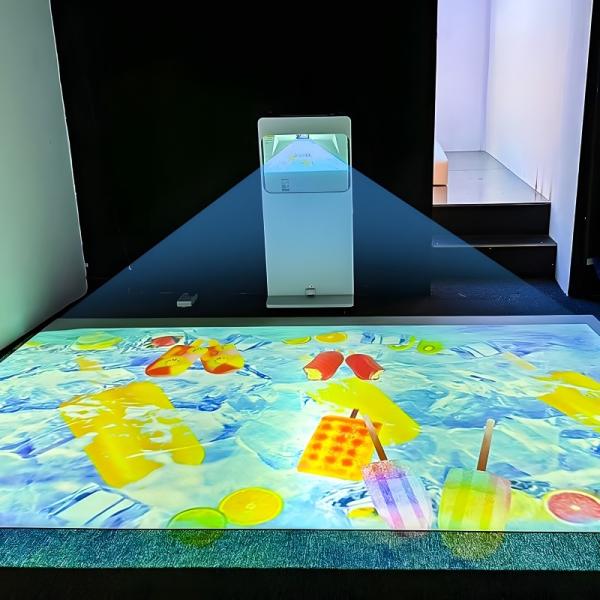 Quality 3300lm Mobile Interactive Floor Projector For Floor Projection for sale