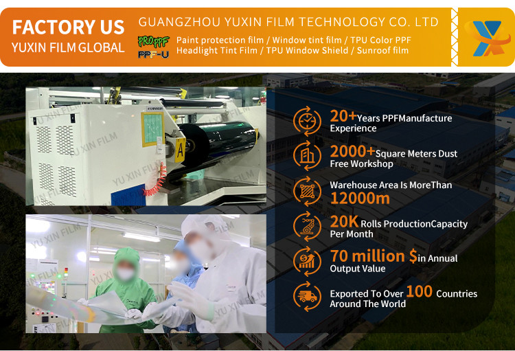 OEM Logo TPU Clear PPF Protection Film No Cracking Lubrizol Material Car Wrap Film