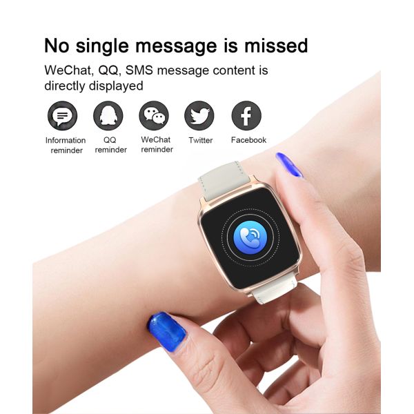 M10 Square Shape Smartwatch Waterproof Blood Oxygen Ip67 Customized