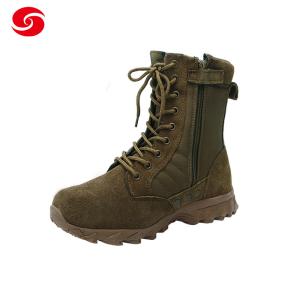 China                                  Suede Combat Military Boots with Zipper Tactical Army Leather Boots              wholesale