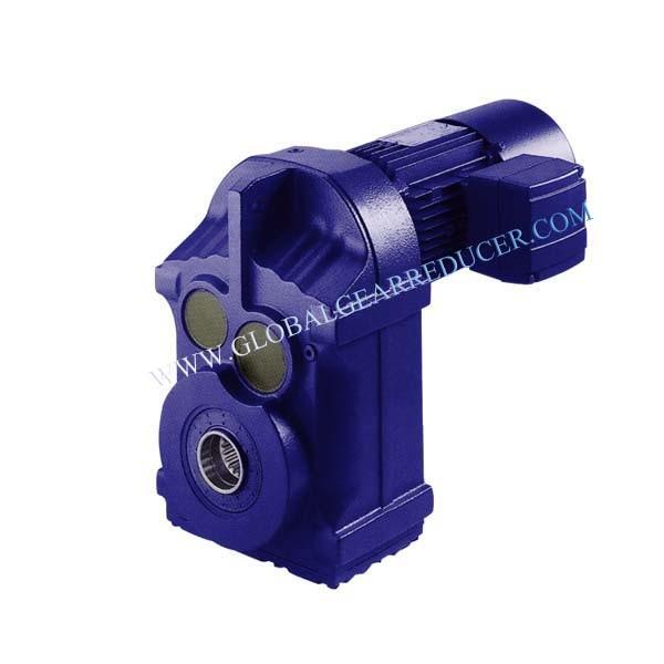 Quality F Series Foot Mounted Helical Geared Motor with Solid Output Shaft for sale