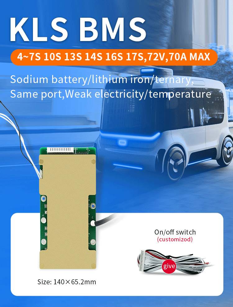 54v 70a Lithium Ion Battery Pack BMS 10S-17S With Balance Function For E Two Wheeler