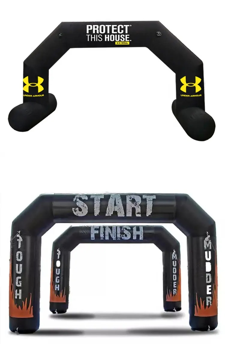 Marathon Custom Inflatable Race Arch Rainbow Event Entrance Maze Arches