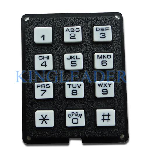 Quality Rugged Plastic Industrial Numeric Keypad 12 Keys For Access Control System for sale
