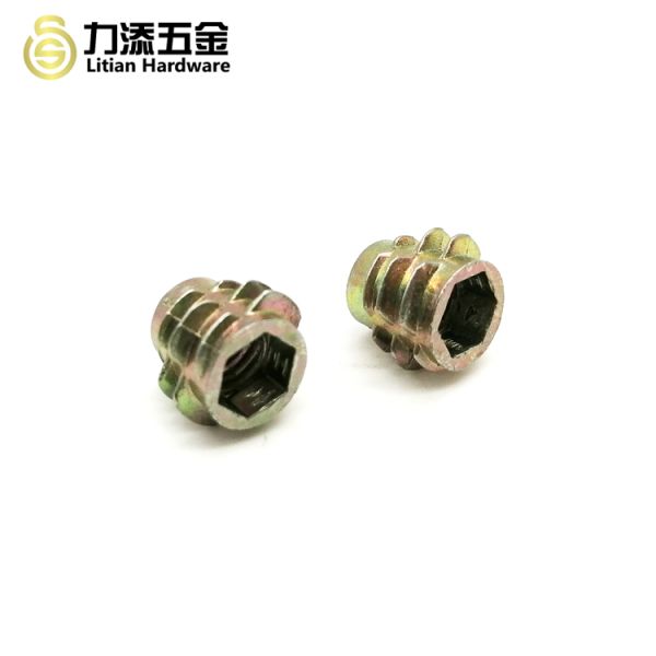 M8 Nuts That Screw Into Wood , Hex Socket Screw Inserts AISI Approved