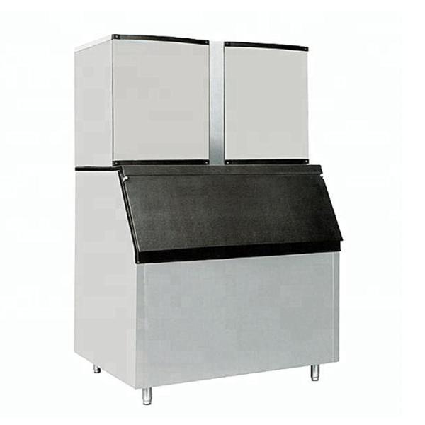 Quality Commercial 800kg/day Ice Maker Machine, Stainless Steel Ice Making Ice Storage Cube Ice Machine for sale