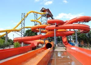 China Safety Commercial Water Slides Water Play Fiberglass Slide ISO Certified wholesale