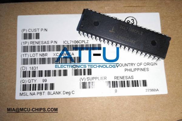 Quality LCD Display LED Driver IC Chip ICL7106CPLZ Renesas Original 3.5 Digit 40 DIP for sale