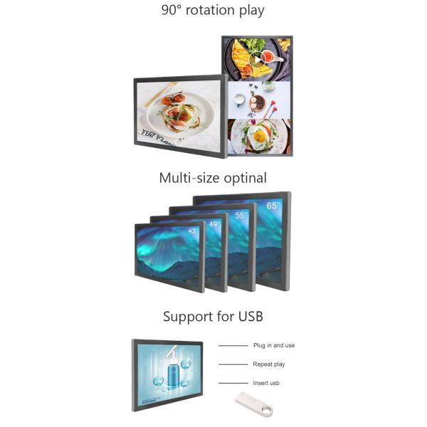 32 Inch LCD Digital Signage Advertising Player Mulit - Screen Usb Smart Video Support