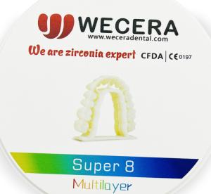 China Dental Sintering CAD CAM Zirconia Blocks Translucent 3D Multilayer A3.5 98*22mm wholesale