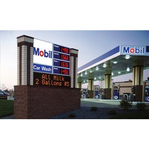 China 6500cd/Sqm Gas Station Led Display 1R1G1B P10 For Advertising wholesale