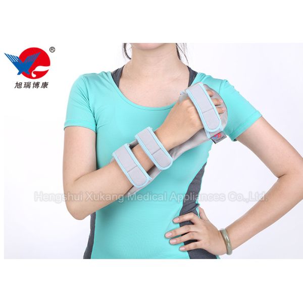 Breathable Fabric Wrist Support Brace , Gray M / L Adjustable Wrist Support