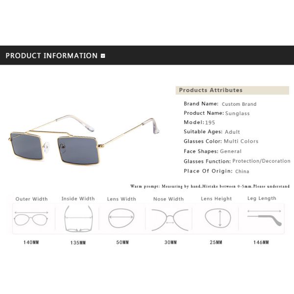 European American Transparent Ocean Sunglasses Single Beam Metal Frame