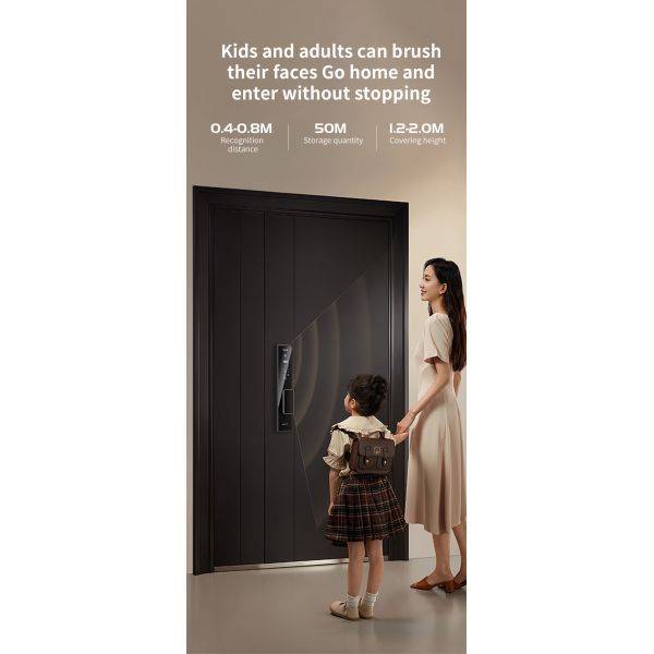 3D Face Recognition Tuya Intercom APP Control Camera Smart Intelligent Digital Gate Lock