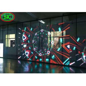 China Indoor Glass 1000MMx500MM P3.91 Transparent LED Wall on sale