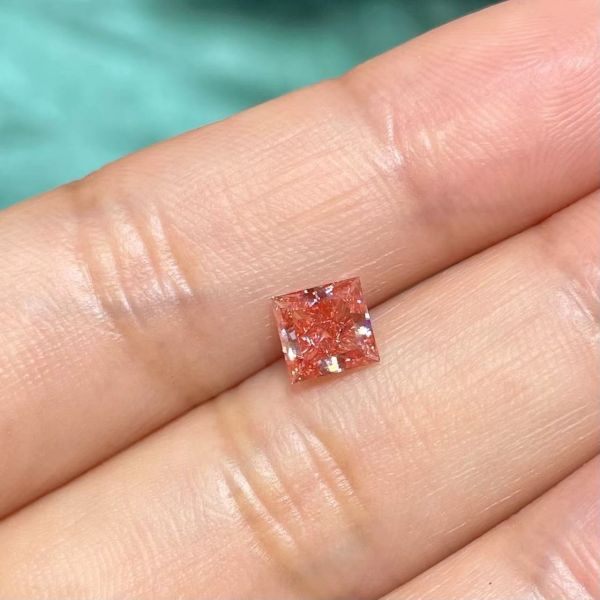 1.14carat PrincessLab Grown Pink Diamonds High Clarity Symmetrical
