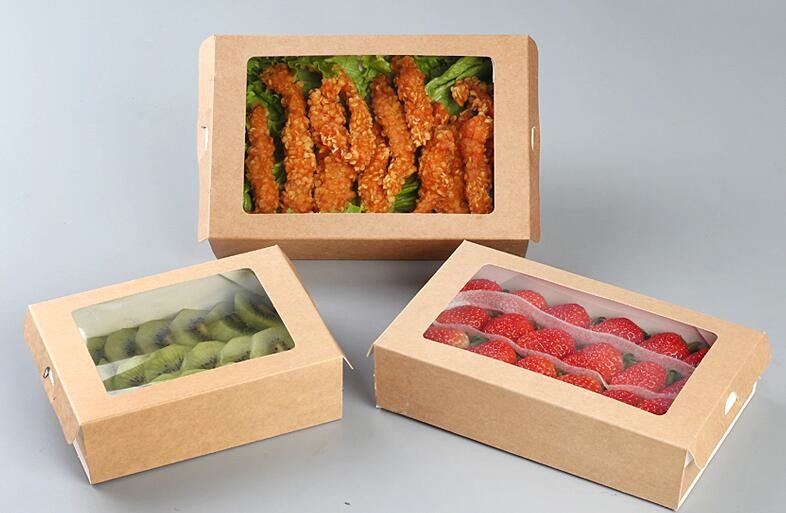 kraft paper sandwich box with window ,triangle sandwich box for packaging,Cardboard Box With Clear Window Burger Sandwic