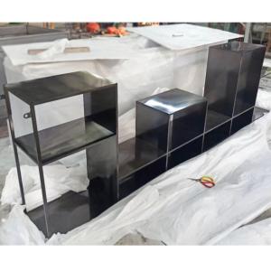 China Black Titanium PVD Plating Metal Display Cabinets Wearproof ODM on sale