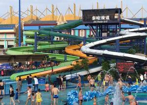 China Huge Spiral Water Slide Playground / Adult Commercial Swimming Pool Slides wholesale