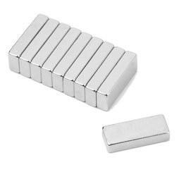 China Block shape permanent NdFeB magnetic blocks 10x4x1mm N35 Zinc magnet wholesale