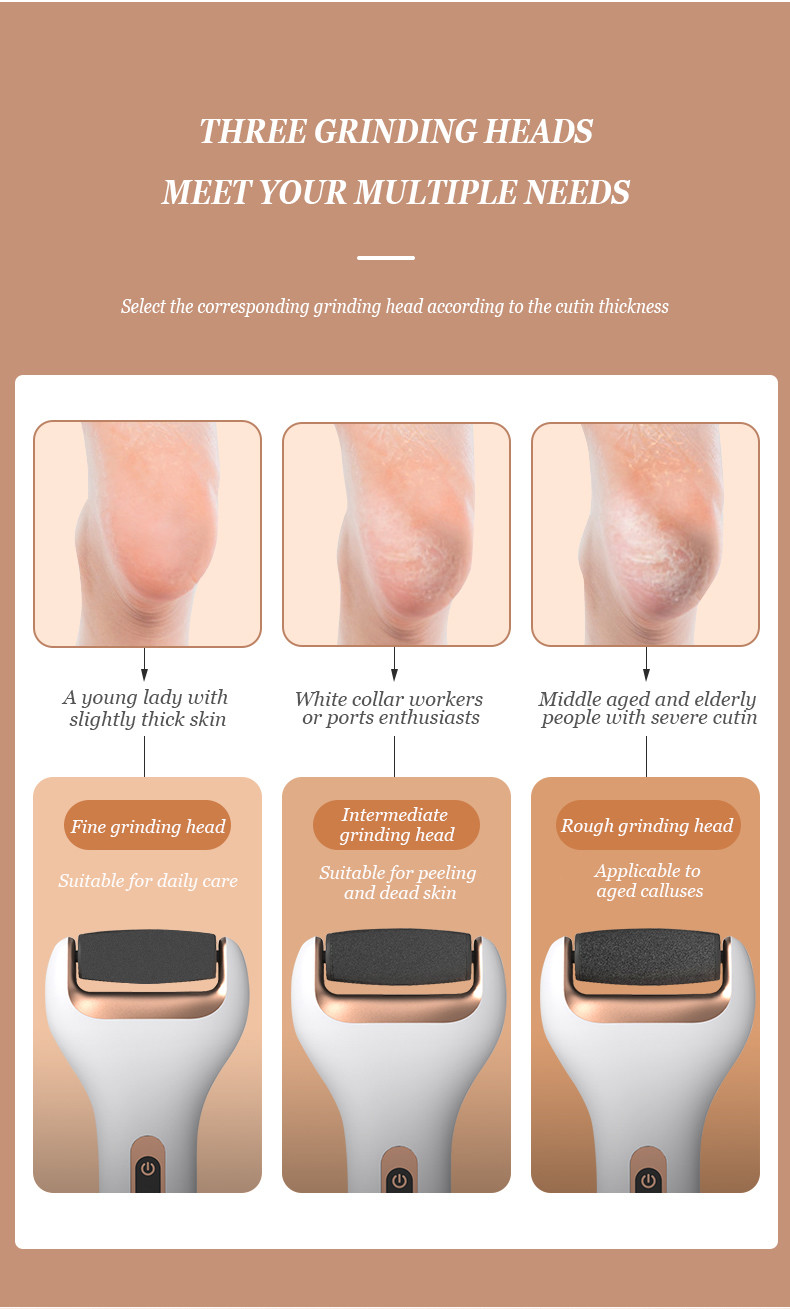 Wholesale Homeuse Automatic Foot Skin Care Electric Foot Scrubber Dead Skin Remover Foot Callus Remover