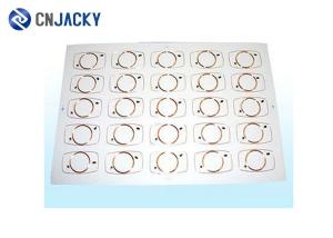 China Paper Materials Smart Card Inlay Transparent RFID Coin EM4200 / S50 Mini NFC Tags wholesale