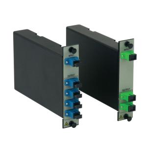 China 1x2 / 1x4 Fiber Optic Splitter LGX Cassette Coupler Polarization Insensitivity wholesale