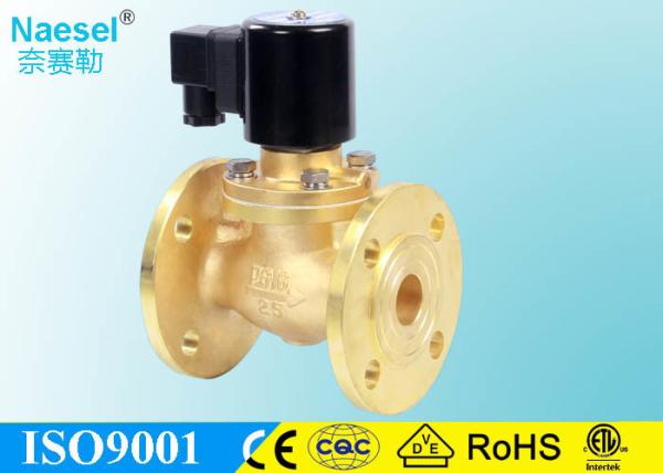 Quality 1.5 Inch Flange Type Oil Pressure Control Solenoid Valve , Brass Body Steam Solenoid Valve for sale